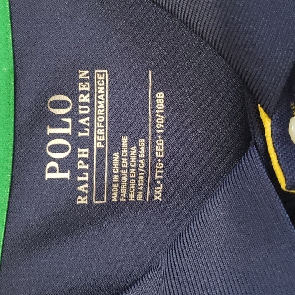 POLO Ralph Lauren Performance Polo Blocked - Blue Yellow Green White, Size XXL - Picture 4 of 14